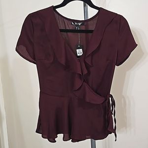5 for $15!! NWT Streetwear Society Sz Small Purple Sheer Top Blouse